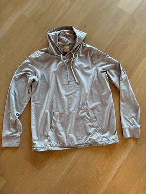 Vuori Men's Sunday Element Hoodie - heather light gray